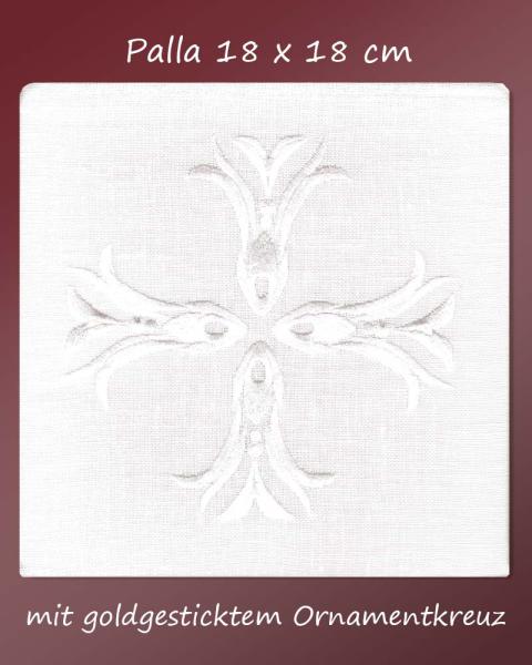 Kelchgarnitur mit barocker weißer Ornamentik, 4-teilig