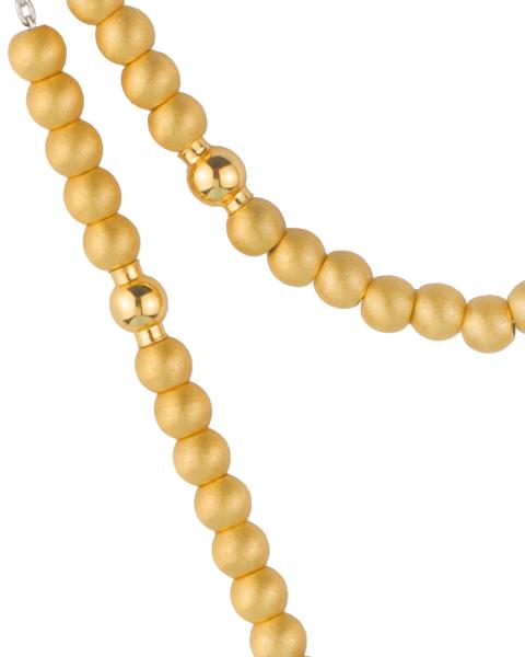 Rosalet mit gold mattierten Perlen aus Sterling Silber