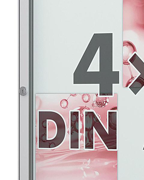 Stand consisting of 2 aluminum rectangular pipes, 80 x 40 mm