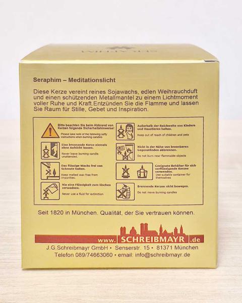 Meditationskerze handgearbeitet 8,5 x 9 cm