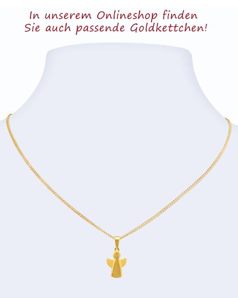 Engel Anhänger schlicht 10 mm x 12 mm 9 ct Gold 375