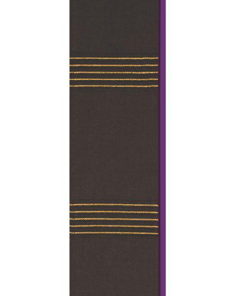 Langstola Handwebe schwarz ca. 155 cm lang