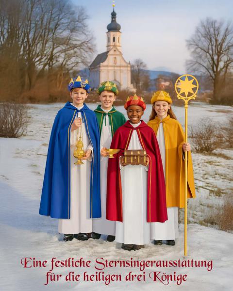 Sternsingerkrone blau, verstellbar 54–60 cm Umfang