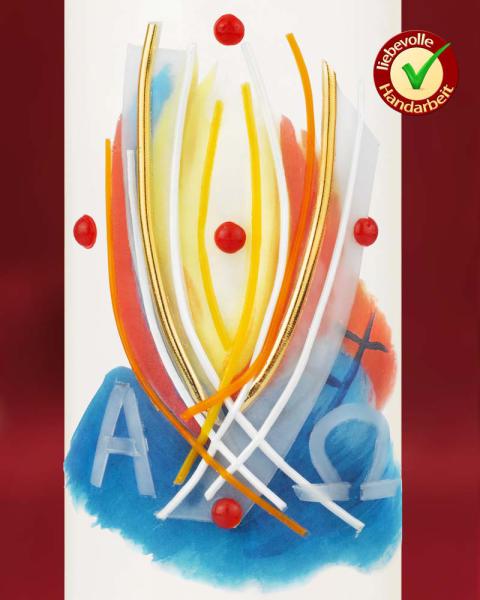 Osterkerze mit goldenem Unendlichkeitssymbol, 225/70 mm