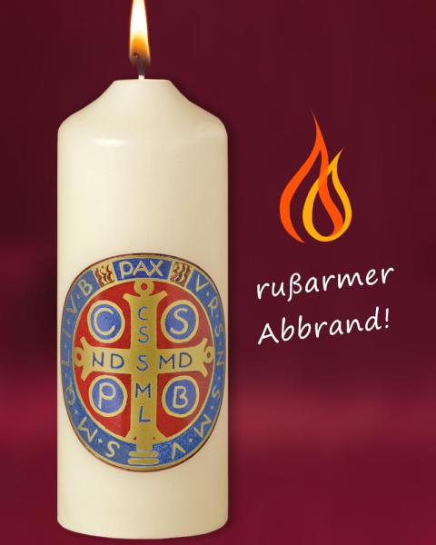 Tischkerze Benedictuskreuz 165 x 60 mm