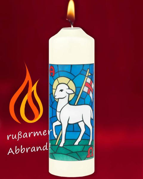 Osterkerze 165 x 50 mm, Lamm Gottes A+O