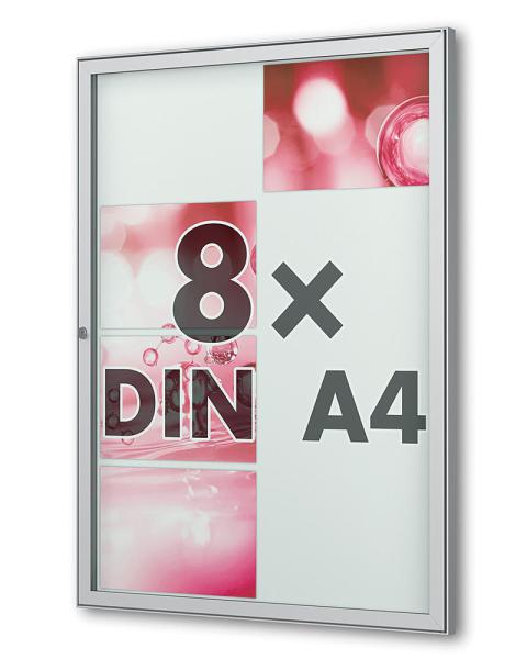 Stand consisting of 2 aluminum rectangular pipes, 80 x 40 mm