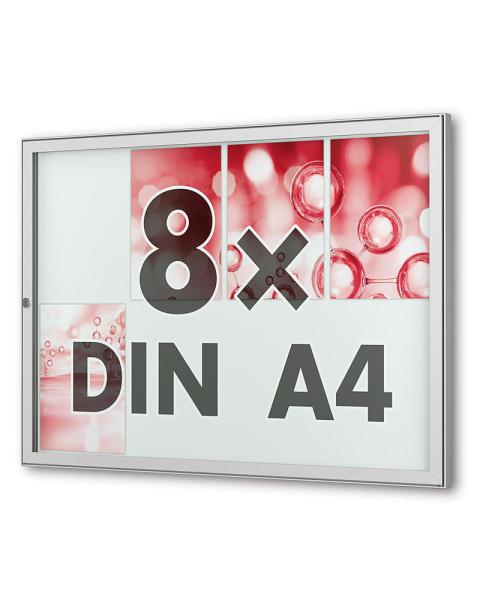 Stand consisting of 2 aluminum rectangular pipes, 80 x 40 mm