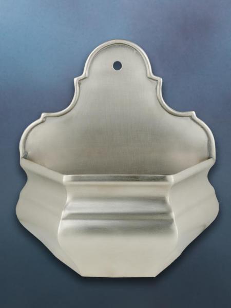 Weihwasser-Wandkessel, Zinnoptik matt,