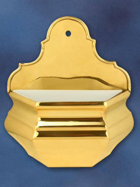 Weihwasser-Wandkessel Messing poliert