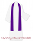Preview: Kasel violett, Mittelstab Samt mit drei gestickten Kreuzen
