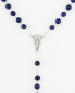 Preview: Rosenkranz Lapislazuli 0,6 cm Sterling Silber gekettelt