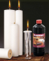 Preview: Dauerkerze 500 x 60 mm Kunststoff creme mit Einsatz