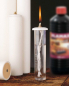 Preview: Dauerkerze 500 x 60 mm Kunststoff creme mit Einsatz