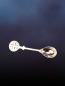 Preview: Schiffchen Messing vernickelt 13 cm lang 11 cm hoch