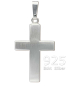 Preview: Kreuz Anhänger matt 18 mm x 26 mm 925 Silber