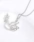 Preview: Kette mit Anhänger Taube 925 Sterling Silber 18 x 25 mm