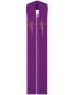 Preview: Stola violett 135 cm mit gold gestickter Kreuzsymbolik