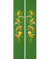 Preview: Stola grün Trauben und Ähren bestickt 160 cm lang