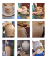 Preview: Weihwasserkessel Keramik braun 23 cm Ø
