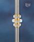 Preview: Standleuchter 70 cm Plexi Edelstahl & Messing