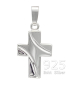Preview: Kreuz Anhänger Silber geschwungen 11 x 15 mm