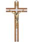 Preview: Wandkreuz mit goldfrabenem Christuskorpus 25 x 12,5 cm