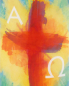 Preview: Tischkerze Ostern Kreuz mit A& O 200 x 80 mm