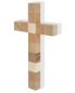 Preview: Wandkreuz 12 Apostel solides Holz 36 x 20 cm