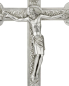 Preview: Stehkreuz versilbert 26 cm hoch Fuß 7 cm Ø