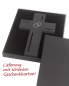 Preview: Schieferkreuz 23 x 15 cm mit Edelstahl-Eheringen