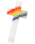 Preview: Glaskreuz Regenbogenmotiv 25 x 14 cm x 4 cm