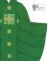 Preview: Kasel grün mit goldfarbigem Kreuz, Innenstola