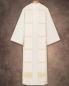 Preview: Priesterstola Beige, Handwebstoff, Streifeneinwebe