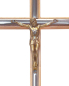 Preview: Holzkreuz mit Korpus, 10 x 22 cm silberfarbiges Dekor