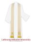 Preview: Kasel gold mit Mittelstab und Innenstola 135 cm