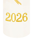 Preview: Jahreszahl 2026 gold für Osterkerze, 2 cm hoch