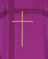 Preview: Kasel violett  mit gestickten Goldkreuz und Rundkragen