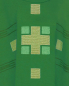Preview: Kasel grün mit goldfarbigem Kreuz, Innenstola