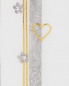 Preview: Hochzeitskerze oval 240 mm silber gold Ringe & Blumen