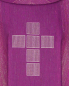 Preview: Kasel violett gesticktes Brustkreuz schlicht 134 cm