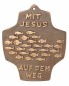 Preview: Bronze Kreuz mit Relief Fische