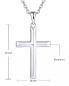Preview: Kreuzanhänger 20 x 30 mm Sterling Silber mit Kette 40 + 5 cm