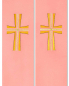 Preview: Priesterstola mit gestickter Kreuzsymbolik, rosa