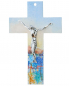 Preview: Wandkreuz 16 x 10 cm aus Glas "Himmel & Erde"