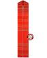 Preview: Stola Rot Streifeneinwebe mit Japangold 150 cm lang