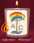 Preview: 96 Lichterbecher Regenbogen mit Kerzen 60 x 50 mm