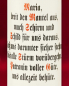 Preview: Kerze 165x50 mm Aufdruck "Maria, breit den Mantel aus"