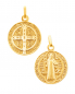 Preview: Benediktus Medaille Gold 333, 12 mm Ø