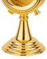 Preview: Custodia schlichte Form IHS, vergoldet, 22 cm